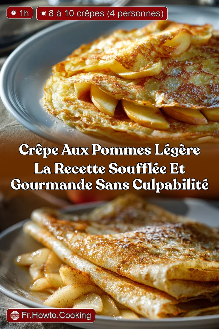 Cr&ecirc;pe aux Pommes L&eacute;g&egrave;re La recette souffl&eacute;e et gourmande sans culpabilit&eacute;