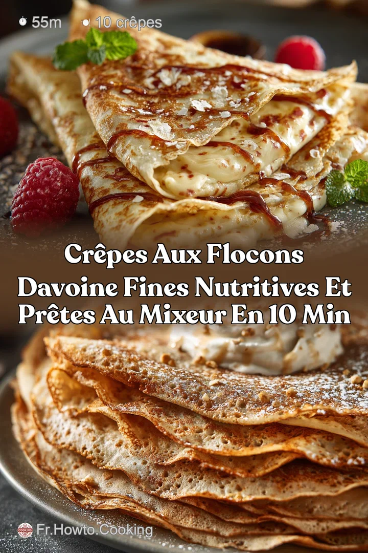 Cr&ecirc;pes aux flocons davoine fines nutritives et pr&ecirc;tes au mixeur en 10 min