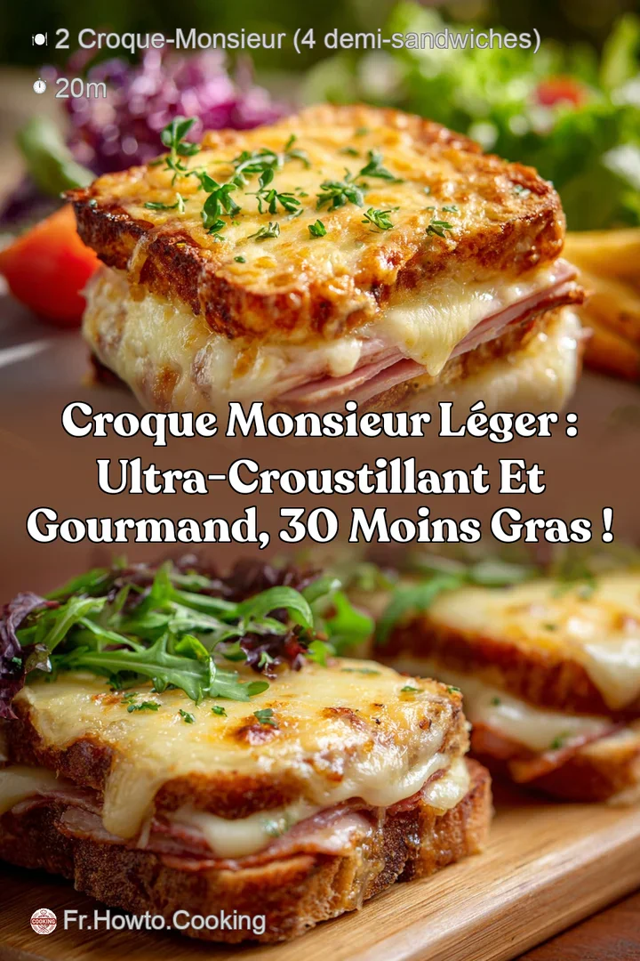 Croque Monsieur L&eacute;ger : Ultra-croustillant et gourmand 30 moins gras !