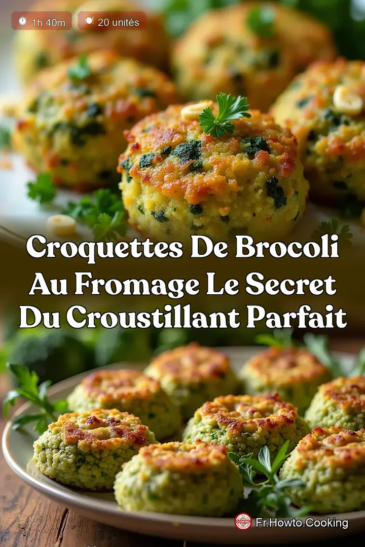 Croquettes de Brocoli au Fromage Le Secret du Croustillant Parfait