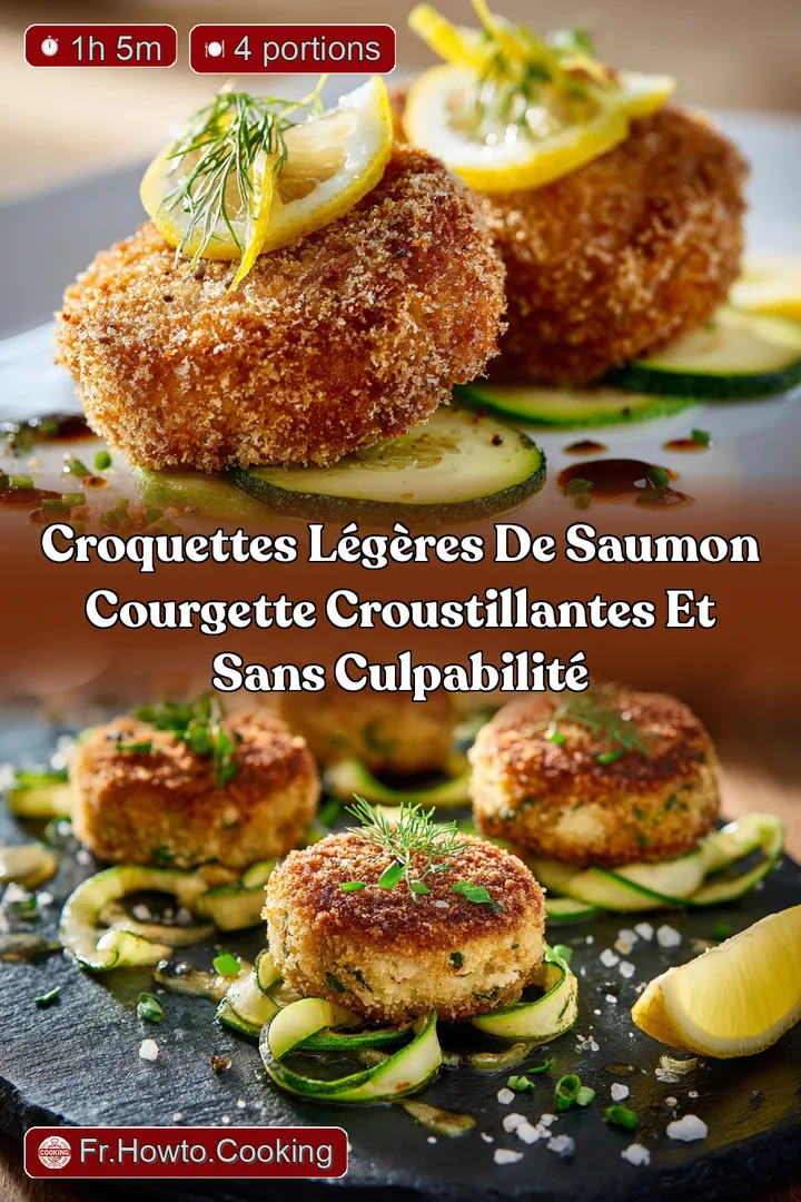 Croquettes L&eacute;g&egrave;res de Saumon Courgette croustillantes et sans culpabilit&eacute;