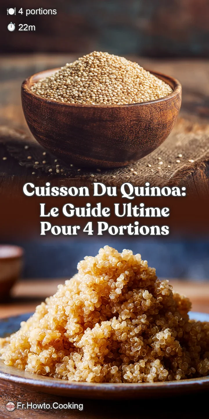 Close-up reveals the delicate, individual grains of perfectly cooked quinoa, plump and glistening. Light reflects off each...