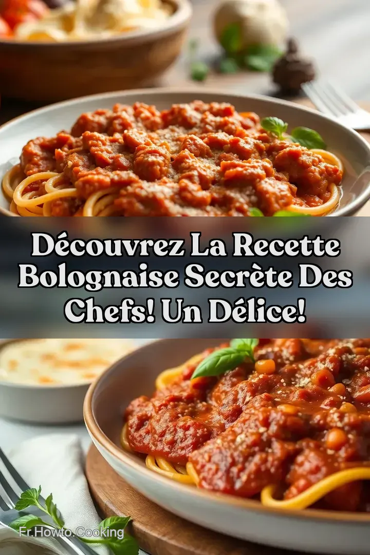D&eacute;couvrez la Recette Bolognaise Secr&egrave;te des Chefs! Un d&eacute;lice!