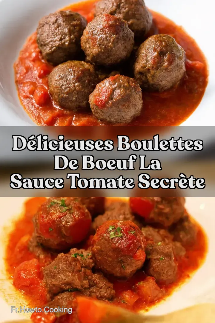 Délicieuses Boulettes de Boeuf La Sauce Tomate Secrète