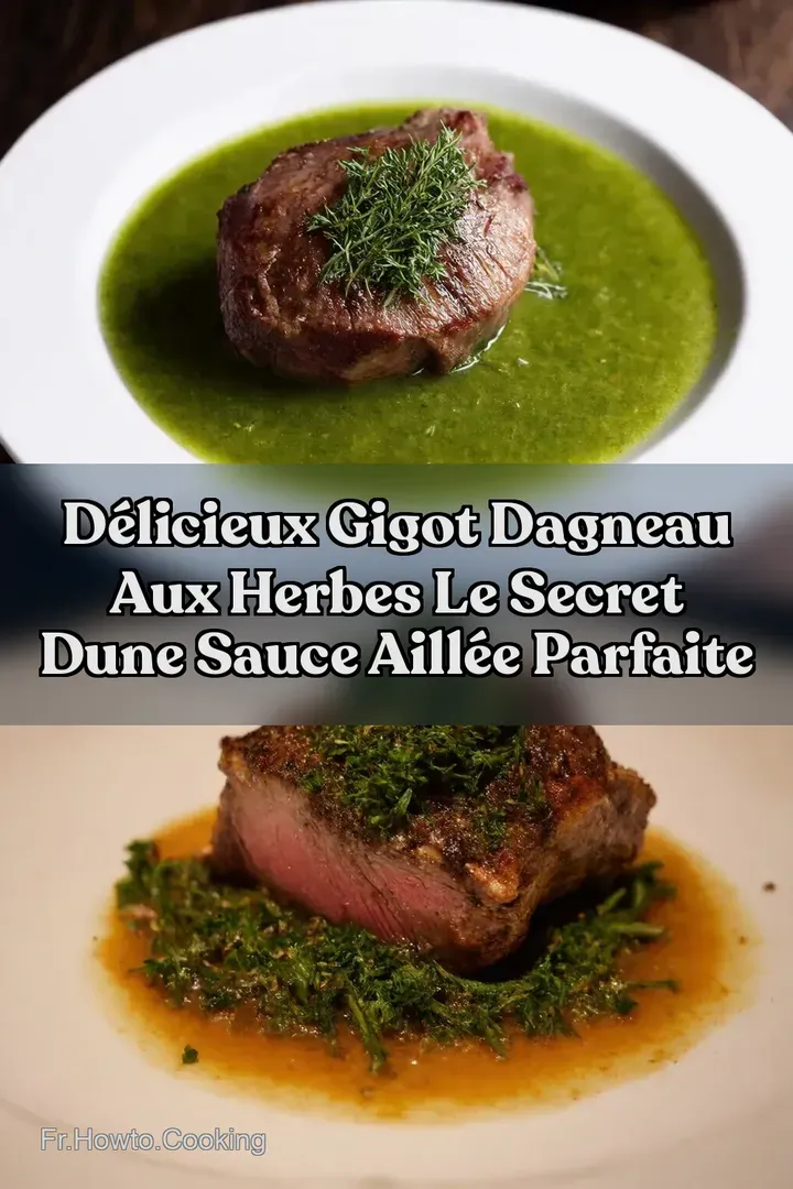 D&eacute;licieux Gigot dagneau aux herbes le secret dune sauce aill&eacute;e parfaite