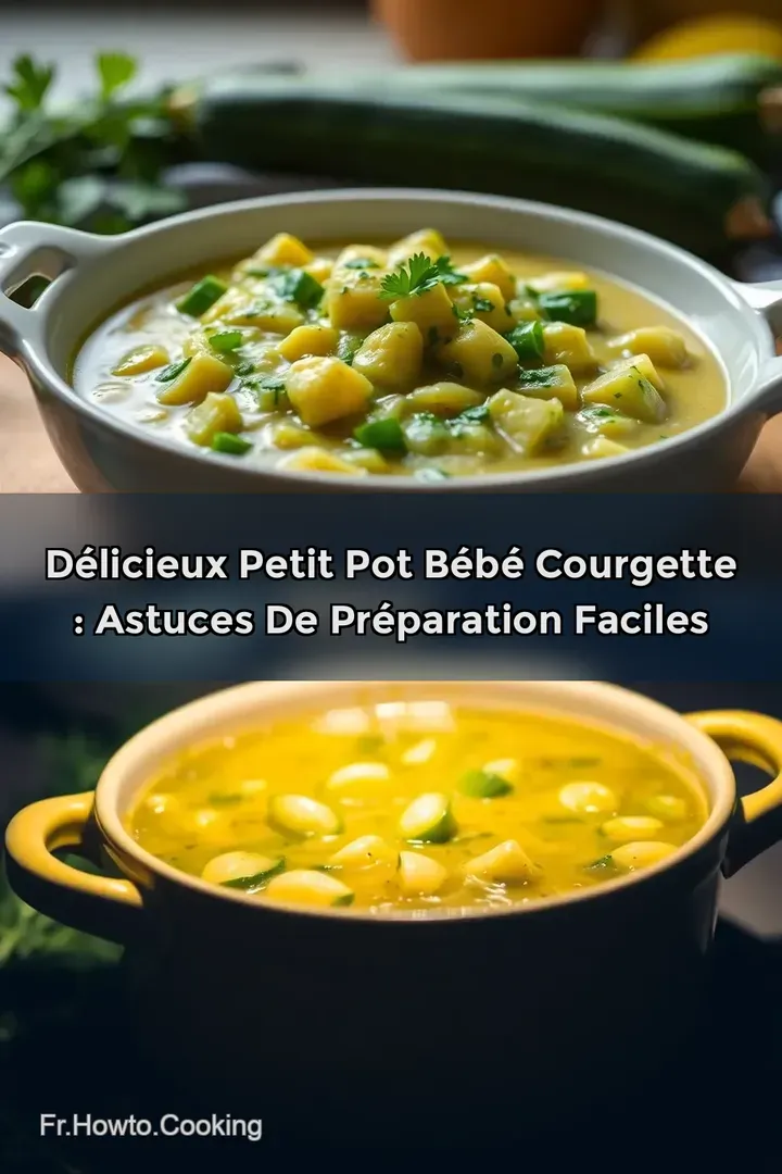 D&eacute;licieux Petit Pot B&eacute;b&eacute; Courgette : Astuces de Pr&eacute;paration Faciles