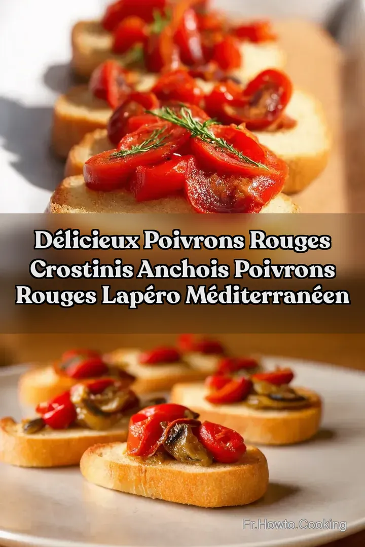 D&eacute;licieux Poivrons Rouges Crostinis anchois poivrons rouges LAp&eacute;ro M&eacute;diterran&eacute;en