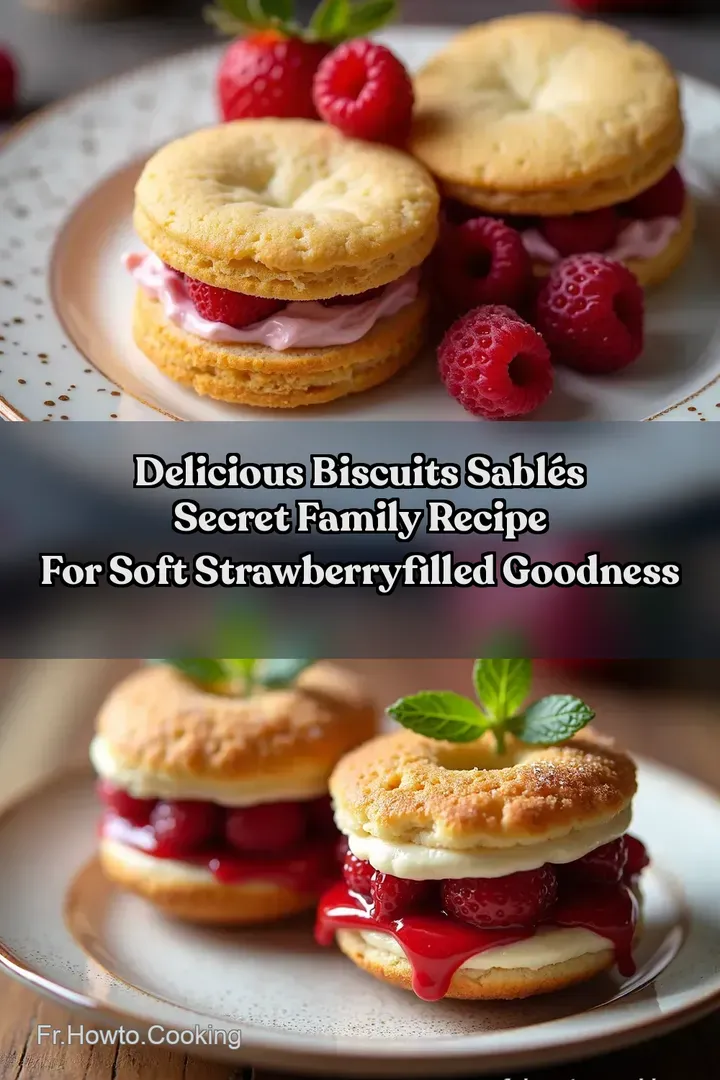 Delicious Biscuits sabl&eacute;s Secret Family Recipe for Soft StrawberryFilled Goodness