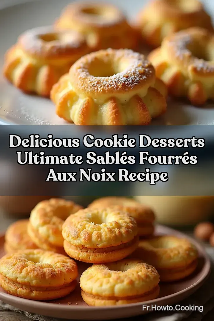 Delicious Cookie Desserts Ultimate Sabl&eacute;s Fourr&eacute;s aux Noix Recipe