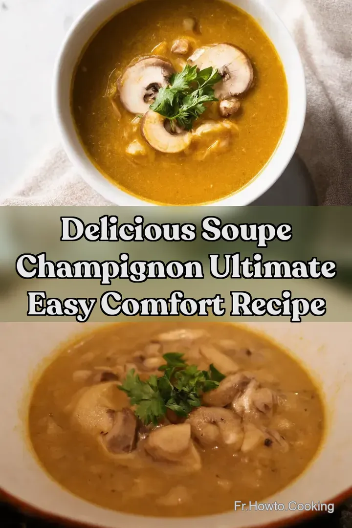 Delicious Soupe Champignon Ultimate Easy Comfort Recipe