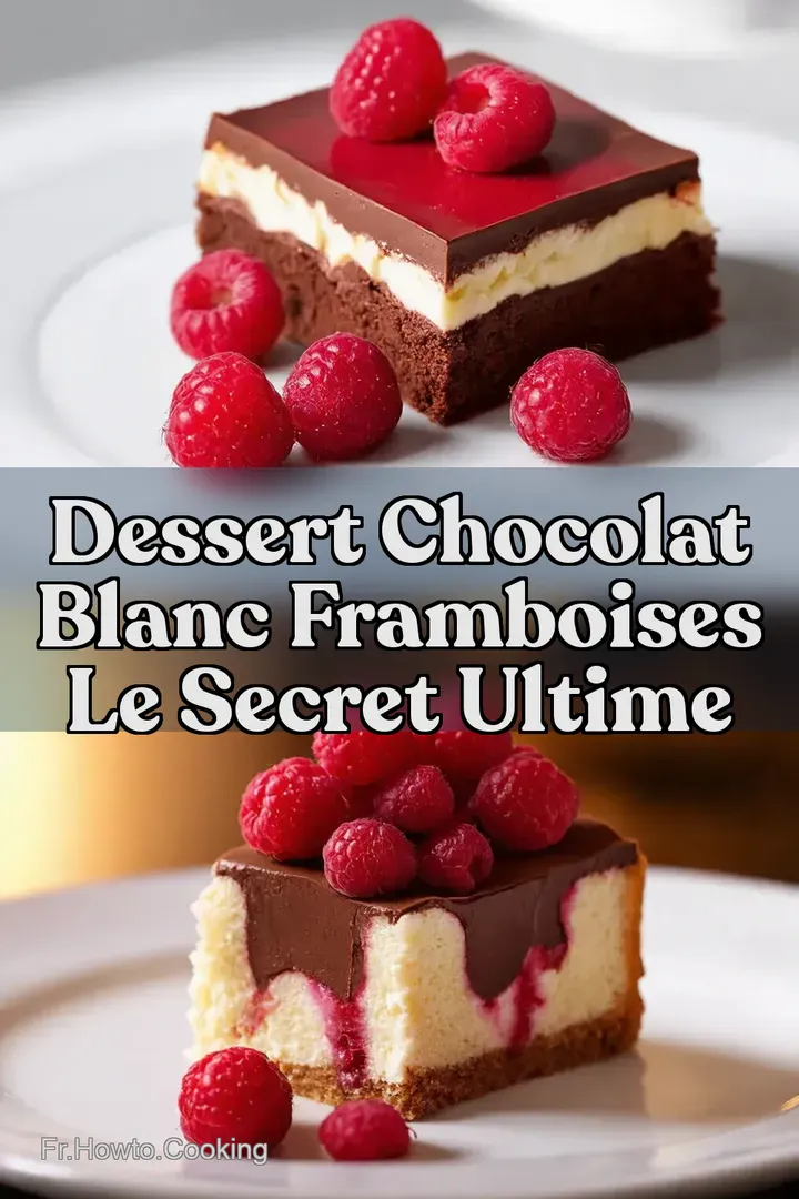 Dessert Chocolat Blanc Framboises Le Secret Ultime