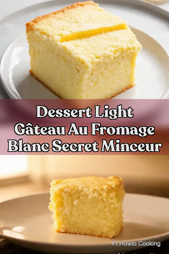 Dessert Light G&acirc;teau au Fromage Blanc Secret Minceur