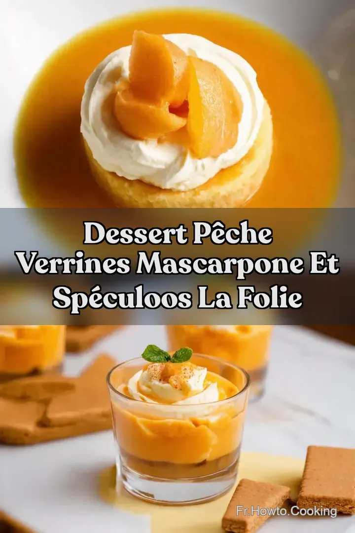 Dessert P&ecirc;che Verrines Mascarpone et Sp&eacute;culoos la Folie