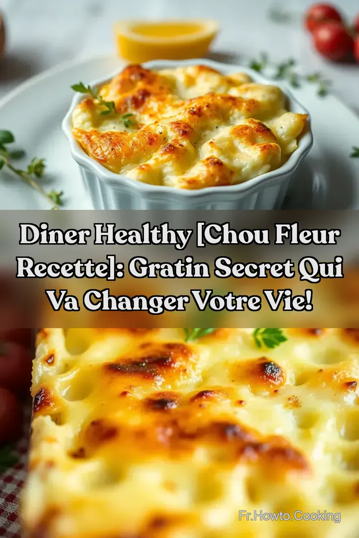Diner Healthy [chou fleur recette]: Gratin Secret qui Va Changer Votre Vie!