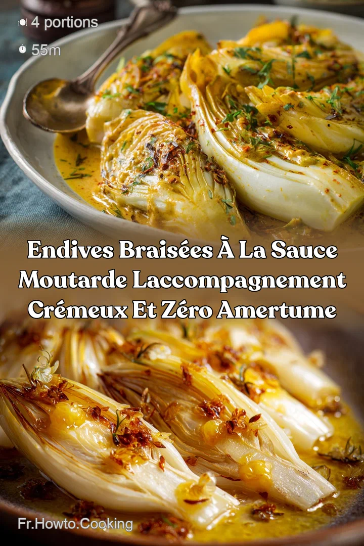 Endives Brais&eacute;es &agrave; la Sauce Moutarde Laccompagnement cr&eacute;meux et z&eacute;ro amertume