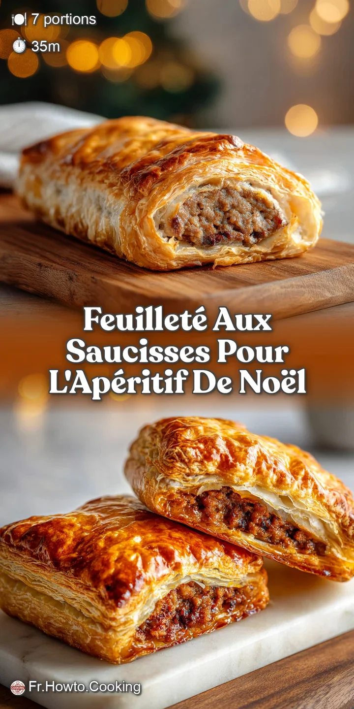 Close-up of a sausage roll reveals crisp, buttery layers and savory filling. Golden brown perfection, a tempting holiday t...