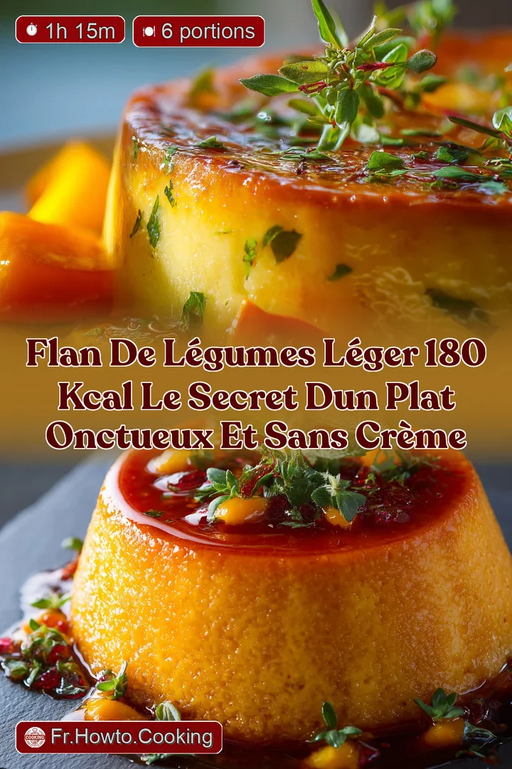 Flan de L&eacute;gumes L&eacute;ger 180 kcal Le secret dun plat onctueux et sans cr&egrave;me