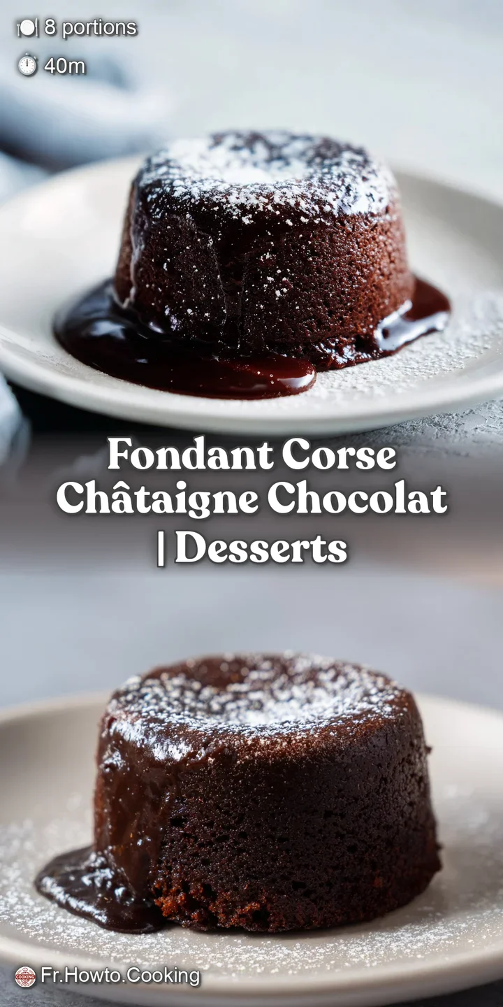 Zoom sur le c&oelig;ur fondant et chaud d'un g&acirc;teau brun, montrant une texture humide et richement onctueuse.