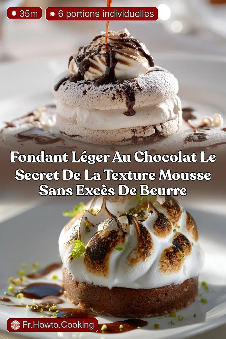 Fondant L&eacute;ger au Chocolat Le secret de la texture mousse sans exc&egrave;s de beurre