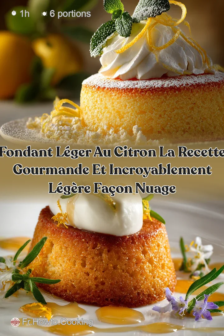 Fondant L&eacute;ger au Citron La recette gourmande et incroyablement l&eacute;g&egrave;re fa&ccedil;on nuage