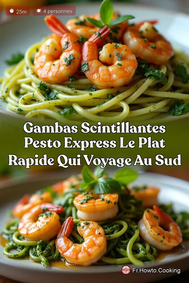 Gambas Scintillantes Pesto Express Le plat rapide qui voyage au Sud