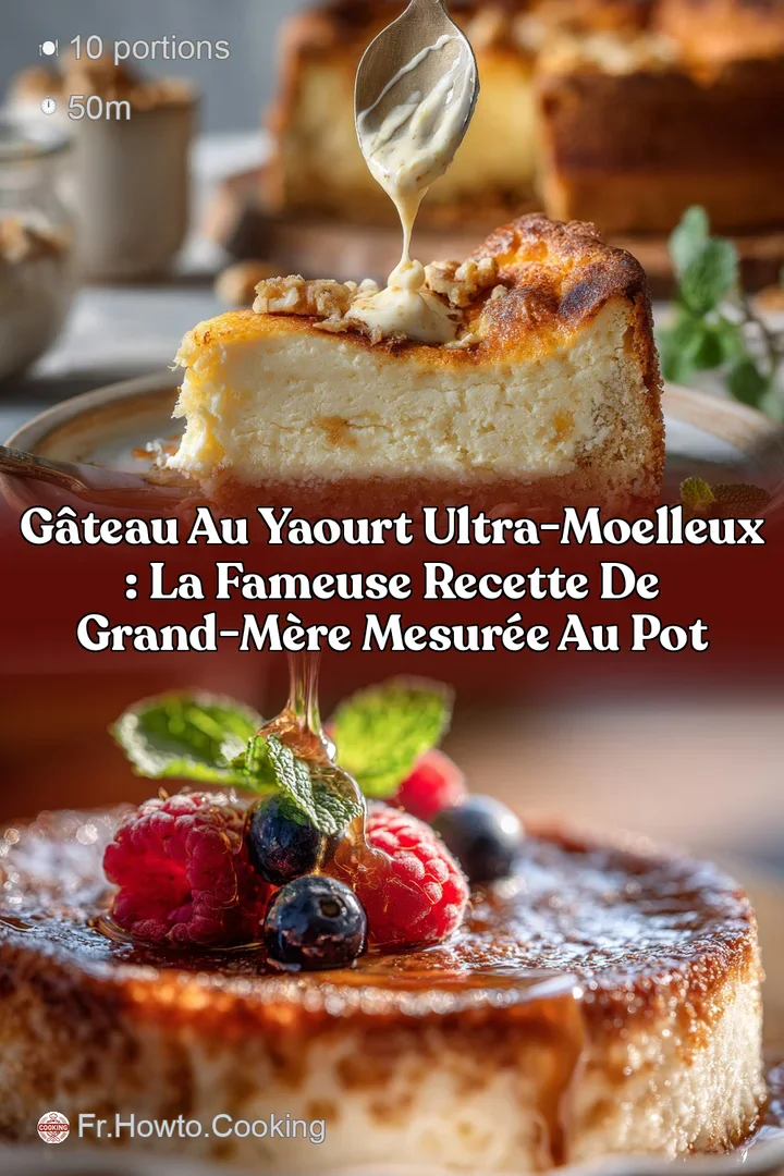 G&acirc;teau au yaourt ultra-moelleux : La fameuse recette de grand-m&egrave;re mesur&eacute;e au pot
