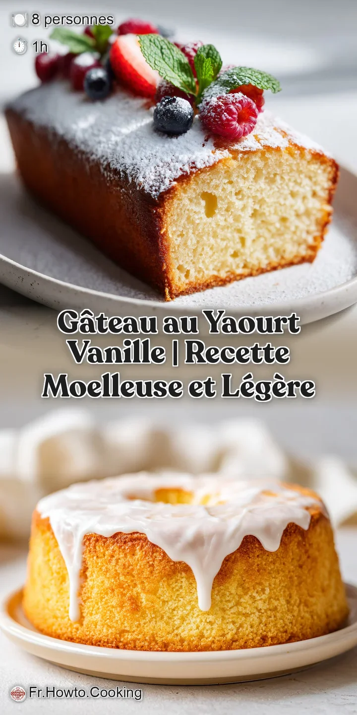 Close-up of a spongy, soft yogurt cake revealing a light, airy texture; subtle vanilla bean flecks visible within.