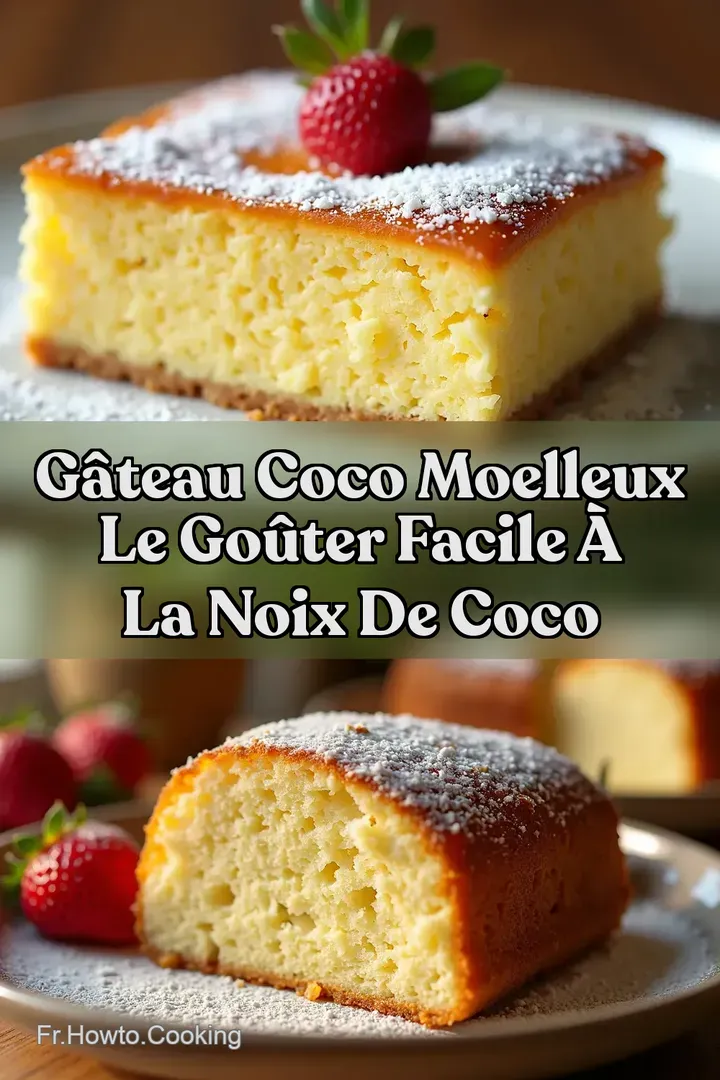 G&acirc;teau Coco Moelleux Le Go&ucirc;ter Facile &agrave; la Noix de Coco