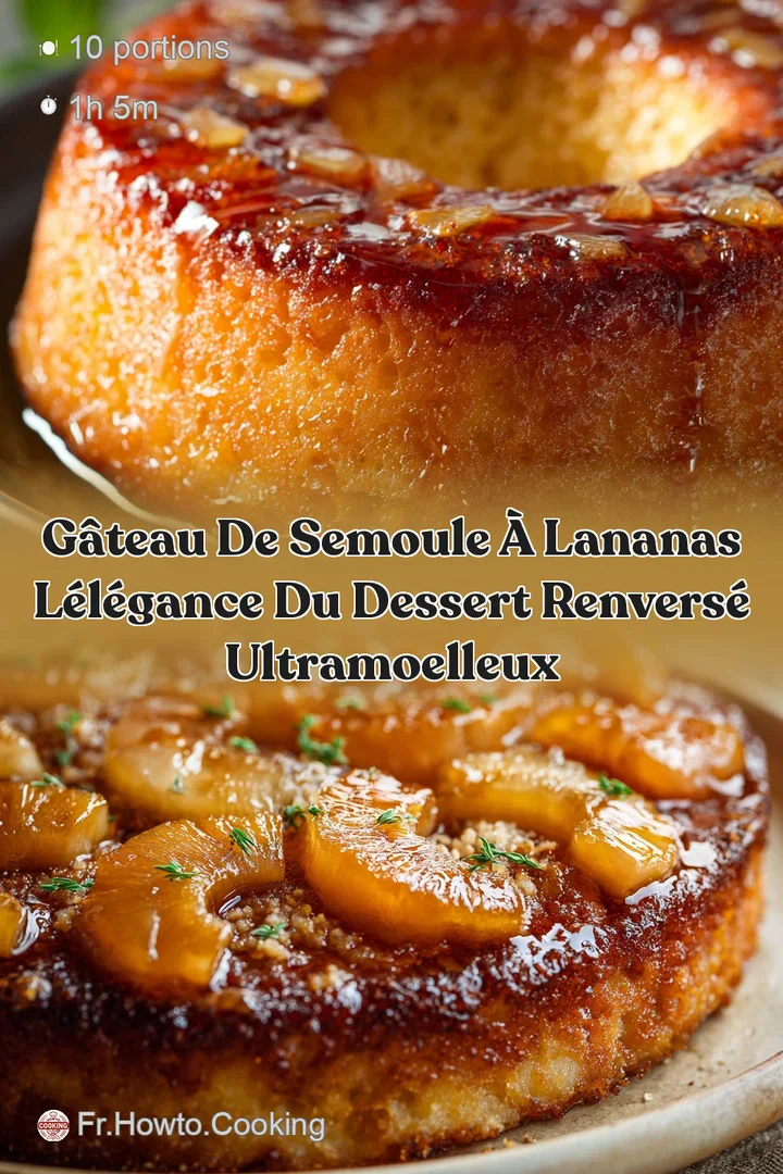 G&acirc;teau de Semoule &agrave; lAnanas L&eacute;l&eacute;gance du dessert renvers&eacute; ultramoelleux