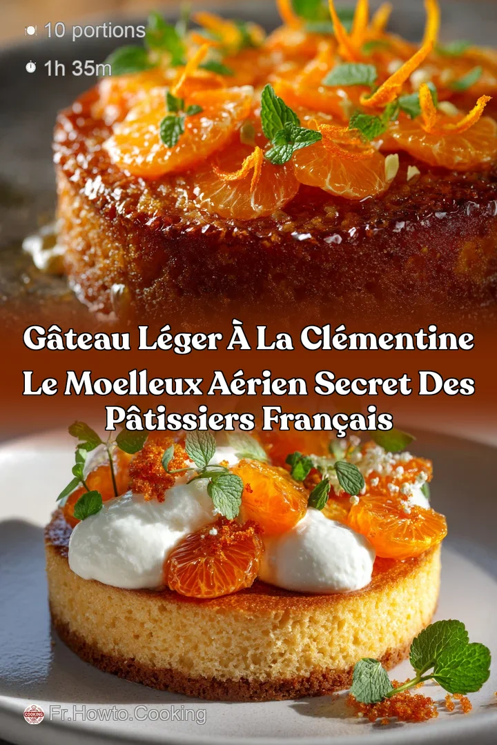 G&acirc;teau L&eacute;ger &agrave; la Cl&eacute;mentine Le Moelleux A&eacute;rien Secret des P&acirc;tissiers Fran&ccedil;ais
