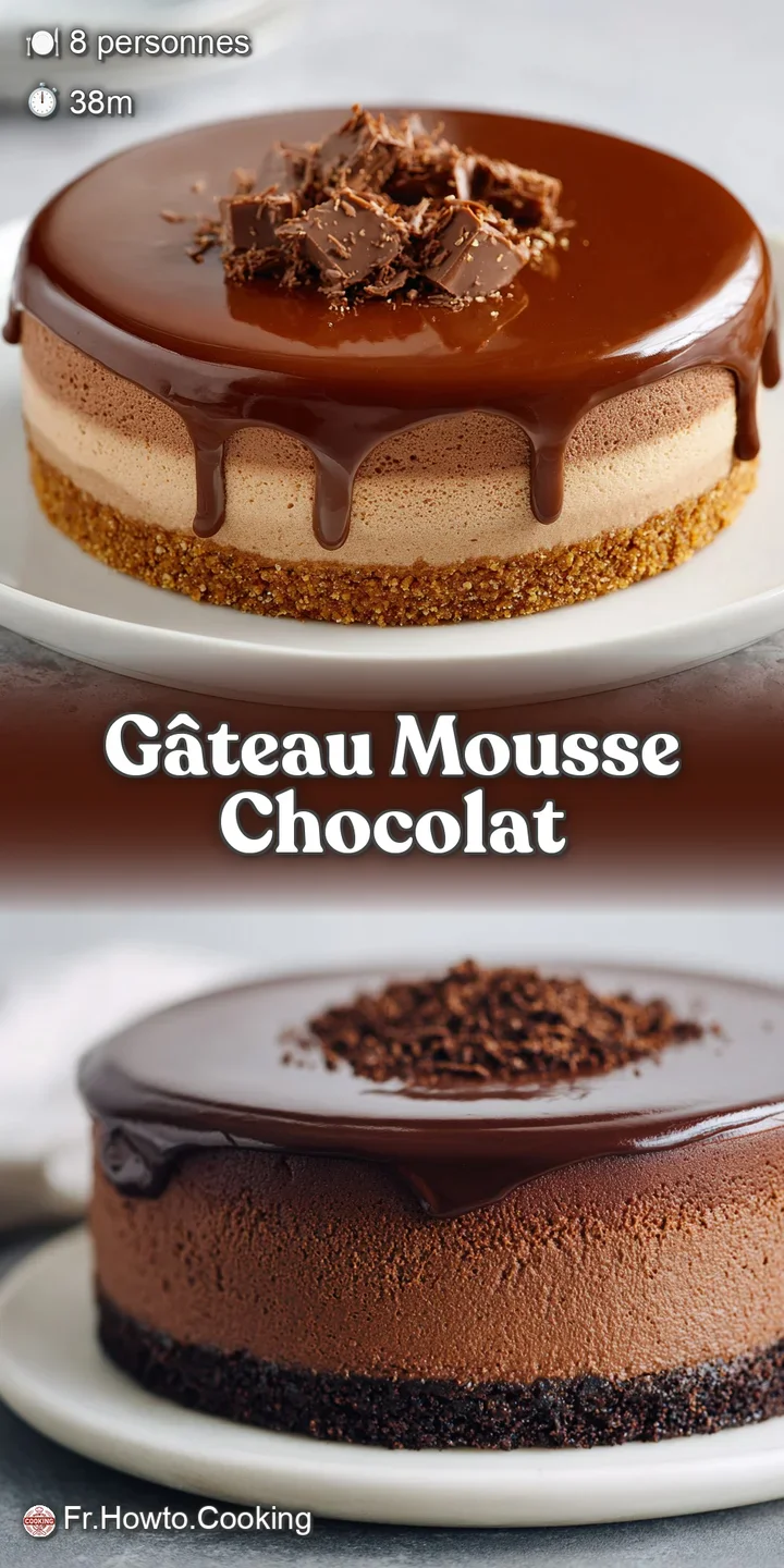 Close-up of a decadent chocolate mousse, showcasing its velvety smooth texture and intense, dark chocolate color.