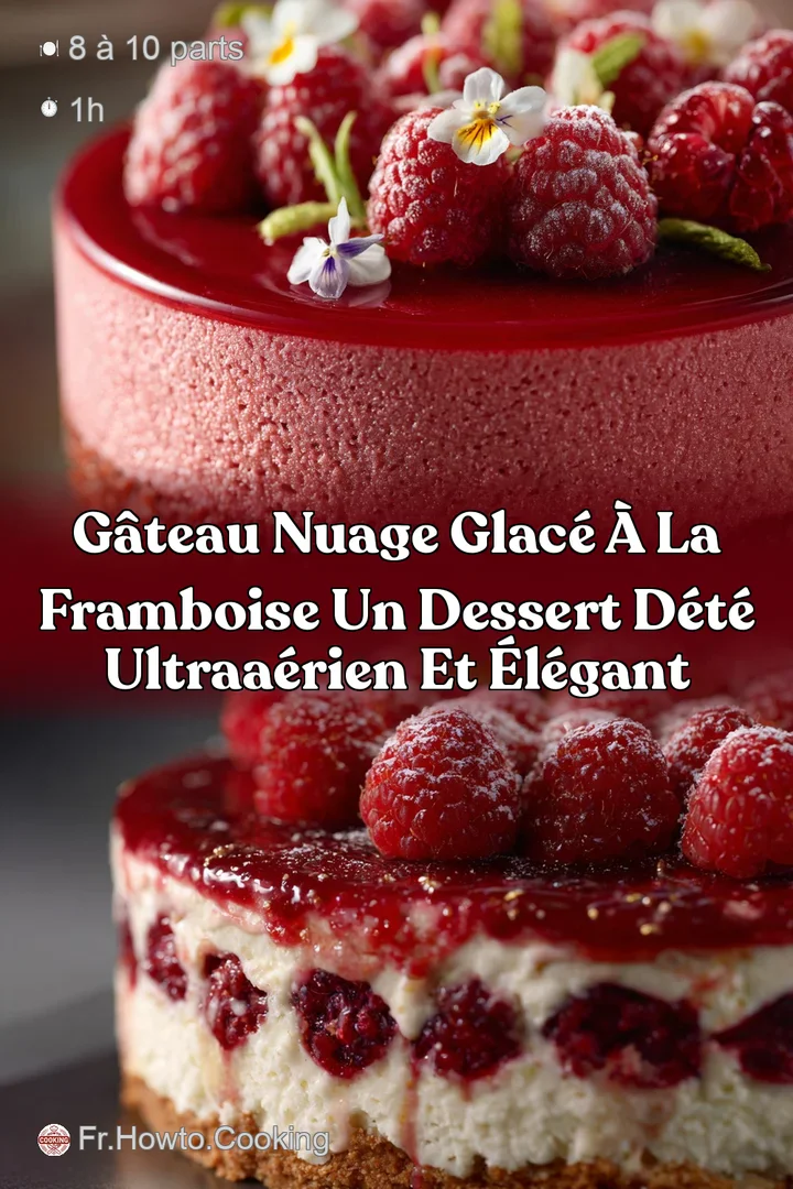 G&acirc;teau nuage glac&eacute; &agrave; la framboise Un dessert d&eacute;t&eacute; ultraa&eacute;rien et &eacute;l&eacute;gant
