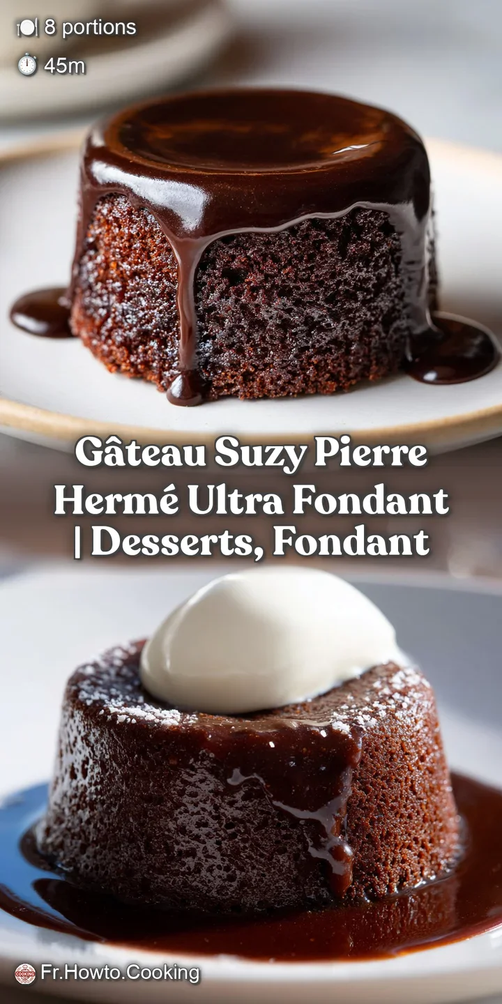 Close-up reveals moist, dense crumb of intensely dark chocolate cake. Edges slightly cracked, hinting at rich flavor.