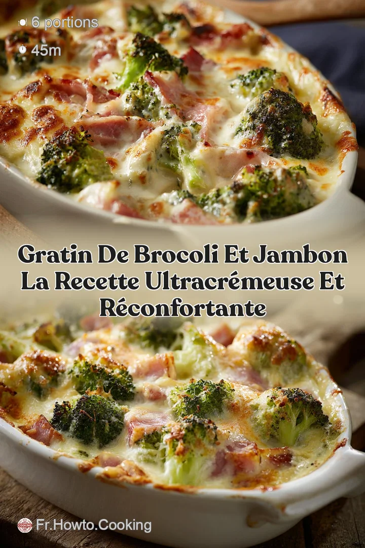Gratin de Brocoli et Jambon la recette ultracr&eacute;meuse et r&eacute;confortante