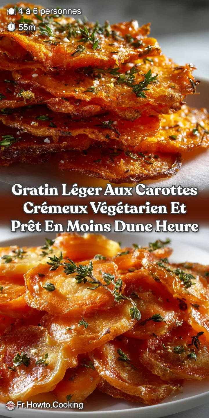 Gratin L&eacute;ger aux Carottes Cr&eacute;meux V&eacute;g&eacute;tarien et Pr&ecirc;t en Moins dune Heure