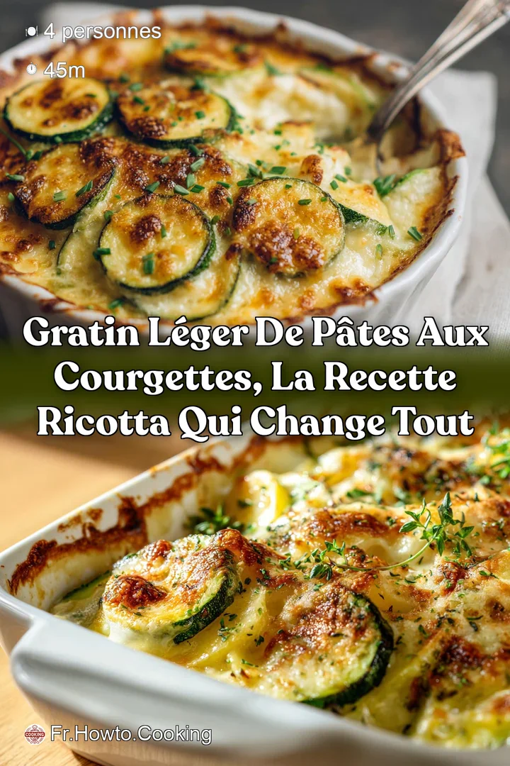 Gratin L&eacute;ger de P&acirc;tes aux Courgettes La Recette Ricotta qui Change Tout