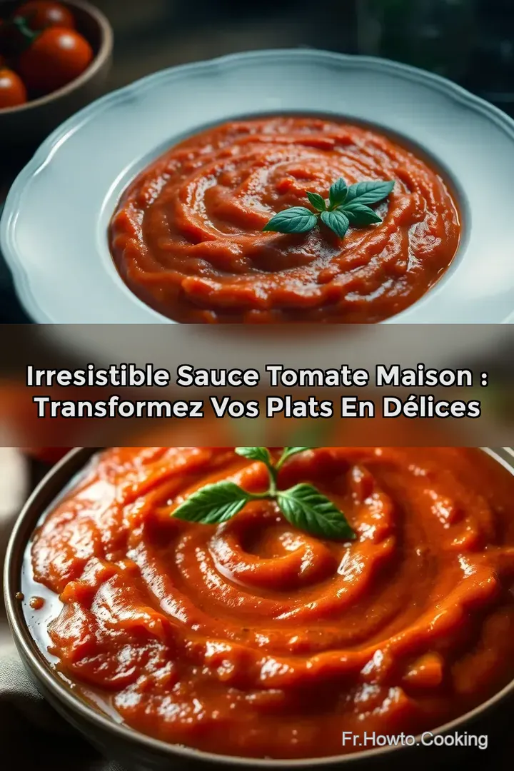 Irresistible Sauce Tomate Maison : Transformez vos Plats en D&eacute;lices