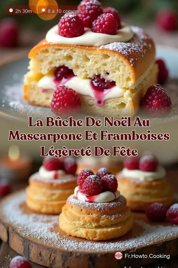 La Bûche de Noël au Mascarpone et Framboises Légèreté de Fête