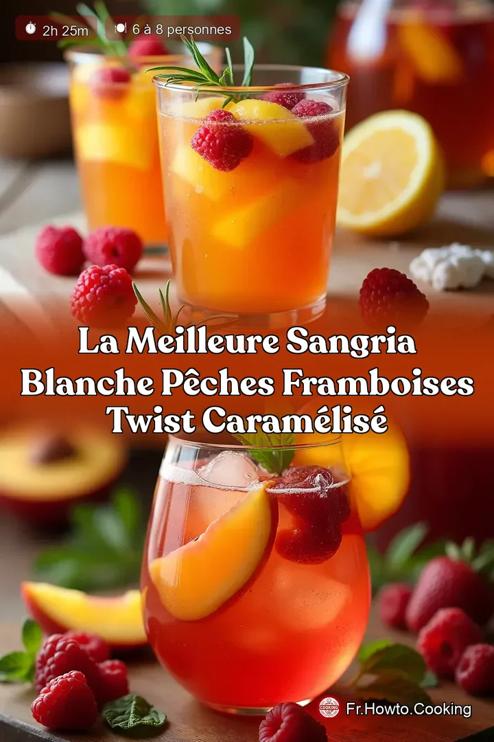 La Meilleure Sangria Blanche Pêches Framboises Twist Caramélisé