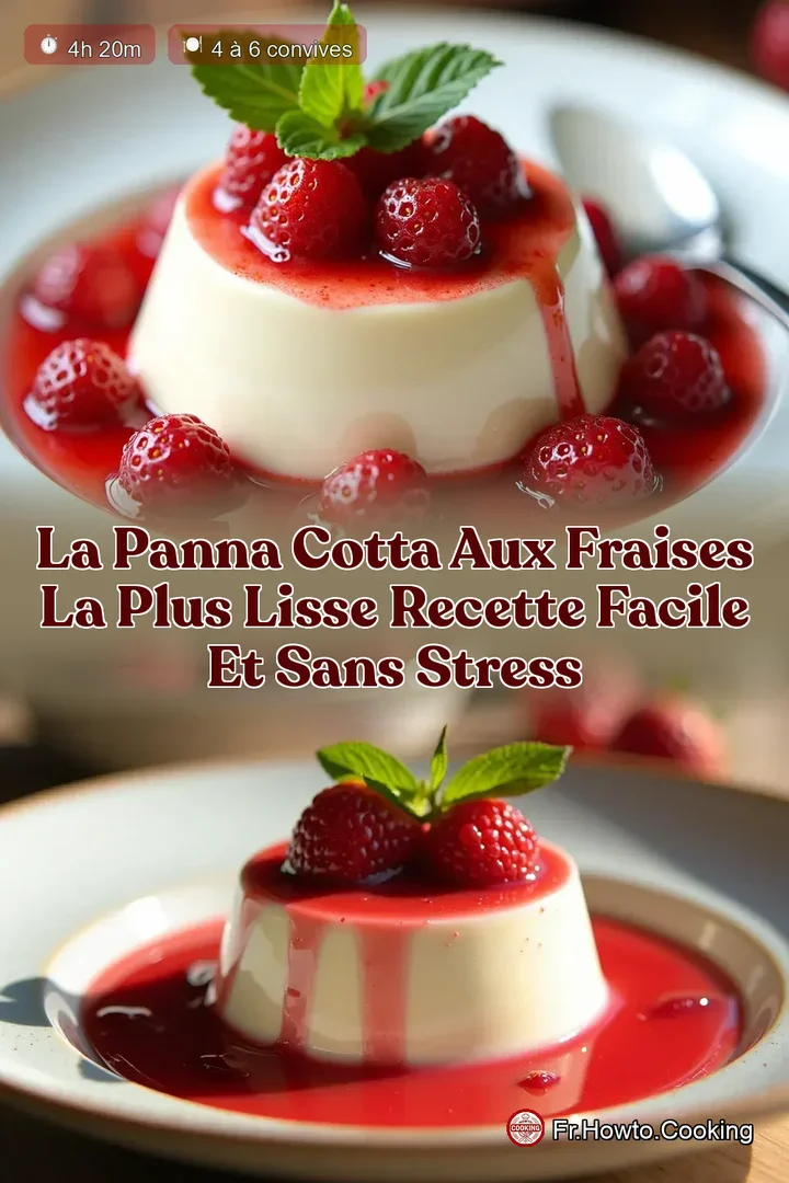 La Panna Cotta aux Fraises la plus Lisse Recette Facile et Sans Stress