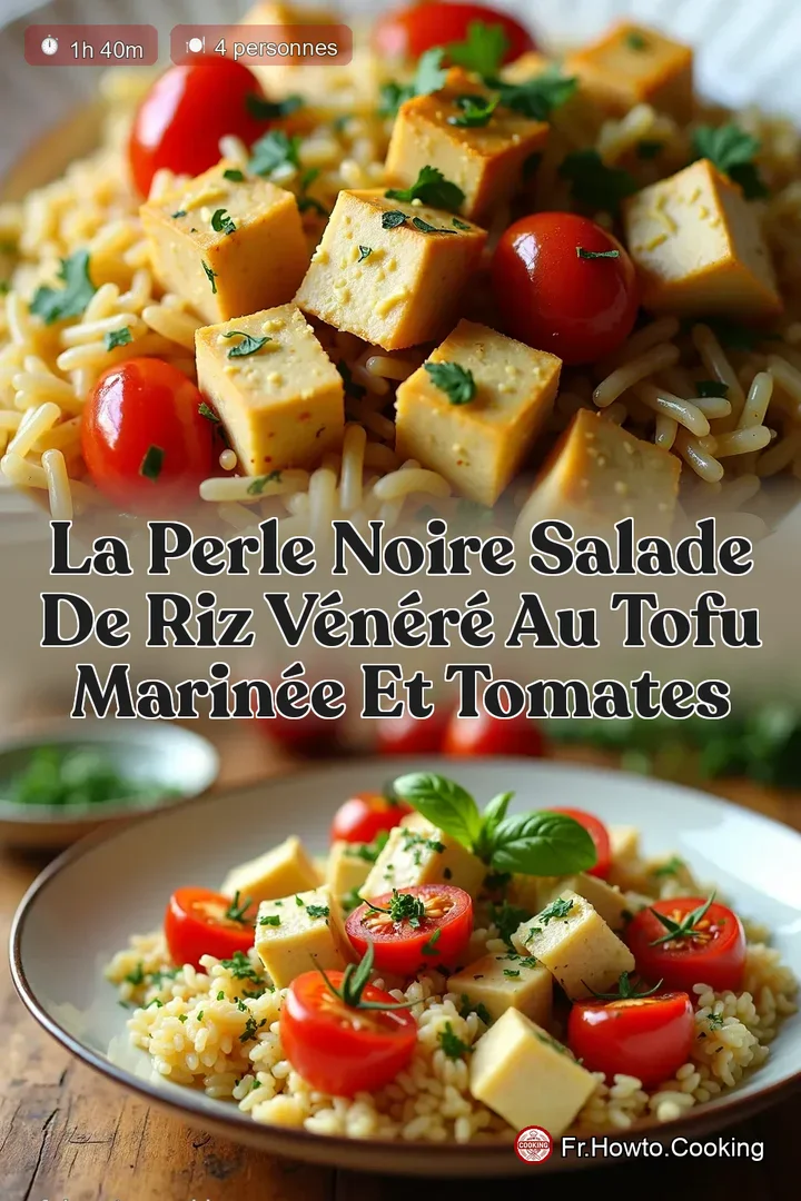 La Perle Noire Salade de Riz Vénéré au Tofu Marinée et Tomates