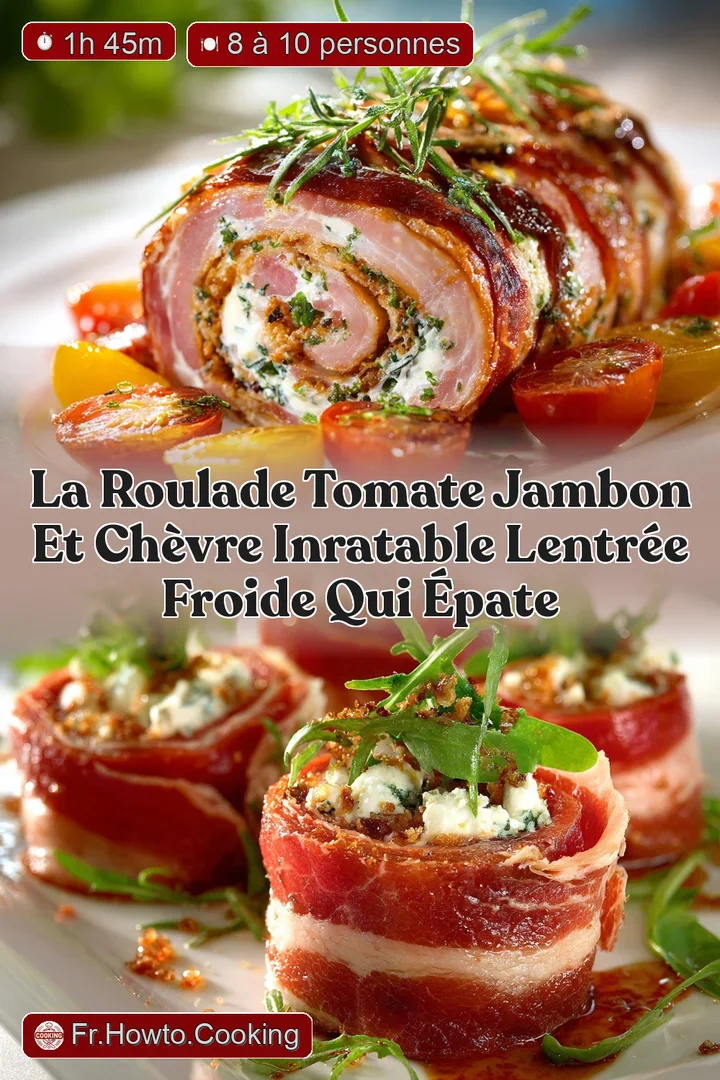 La Roulade tomate jambon et ch&egrave;vre Inratable LEntr&eacute;e Froide qui &Eacute;pate