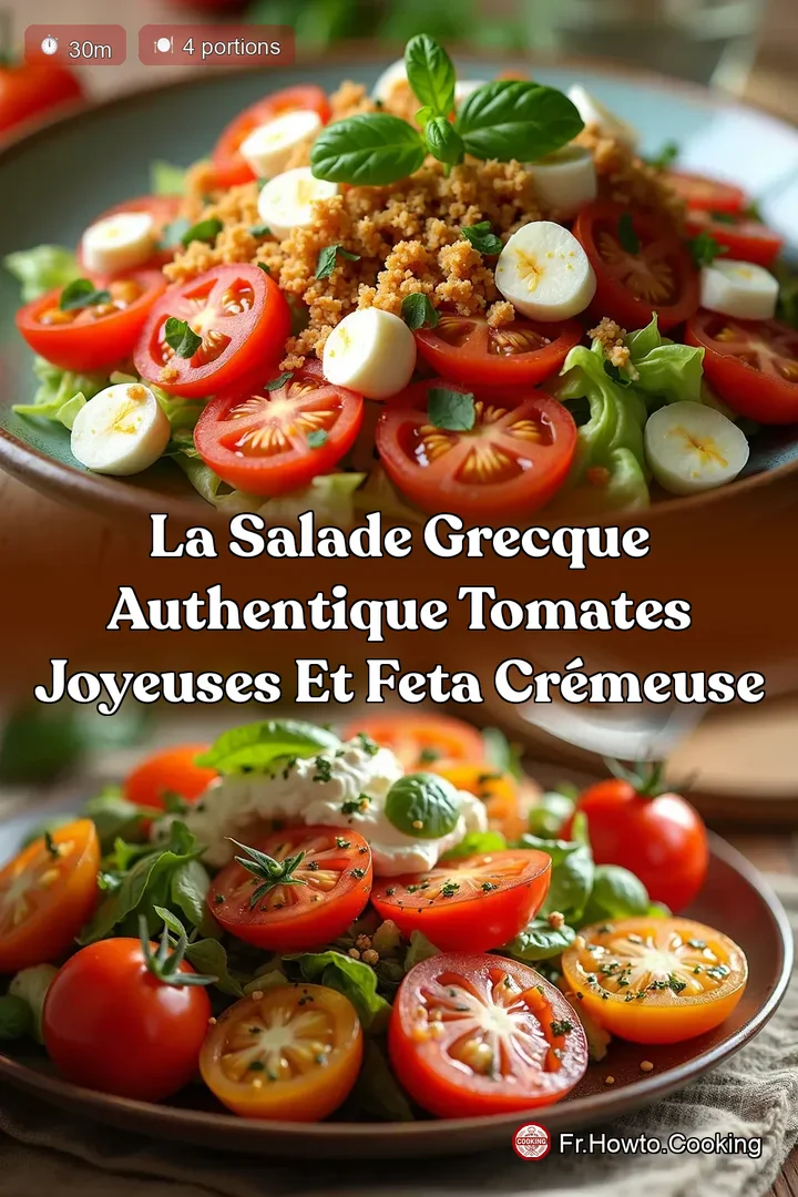 La Salade Grecque Authentique Tomates Joyeuses et Feta Crémeuse