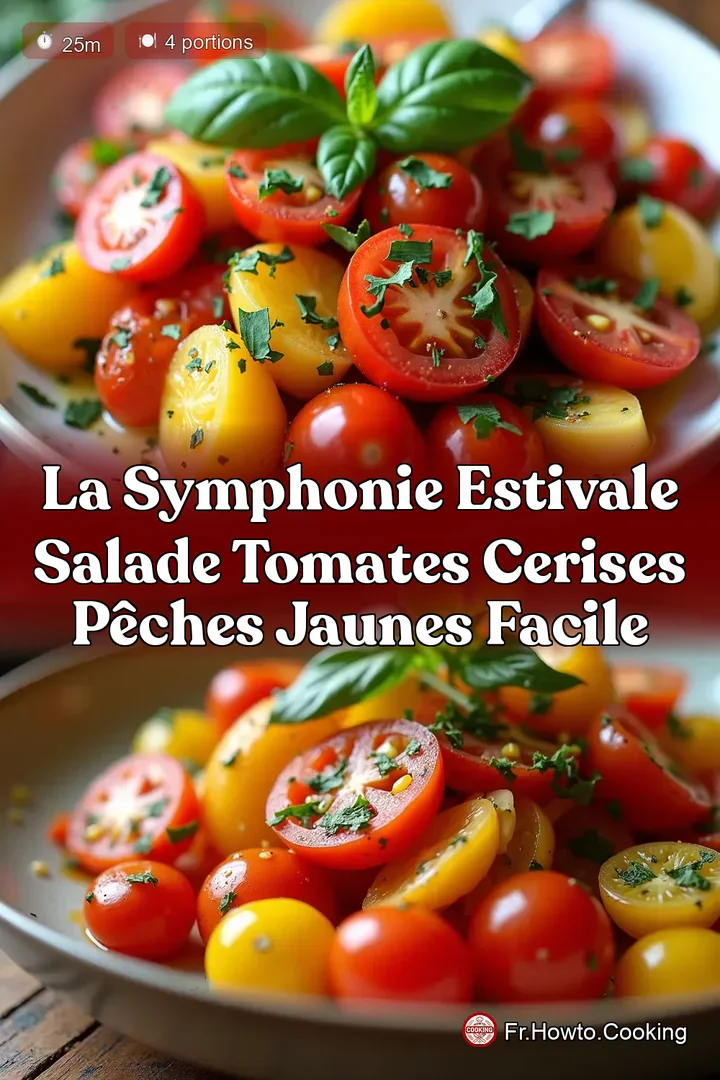 La Symphonie Estivale Salade Tomates Cerises Pêches Jaunes Facile