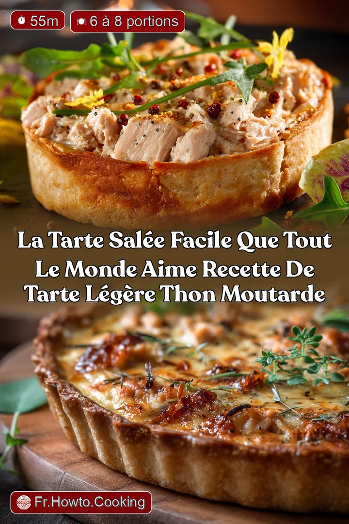 La tarte sal&eacute;e facile que tout le monde aime Recette de Tarte L&eacute;g&egrave;re Thon Moutarde