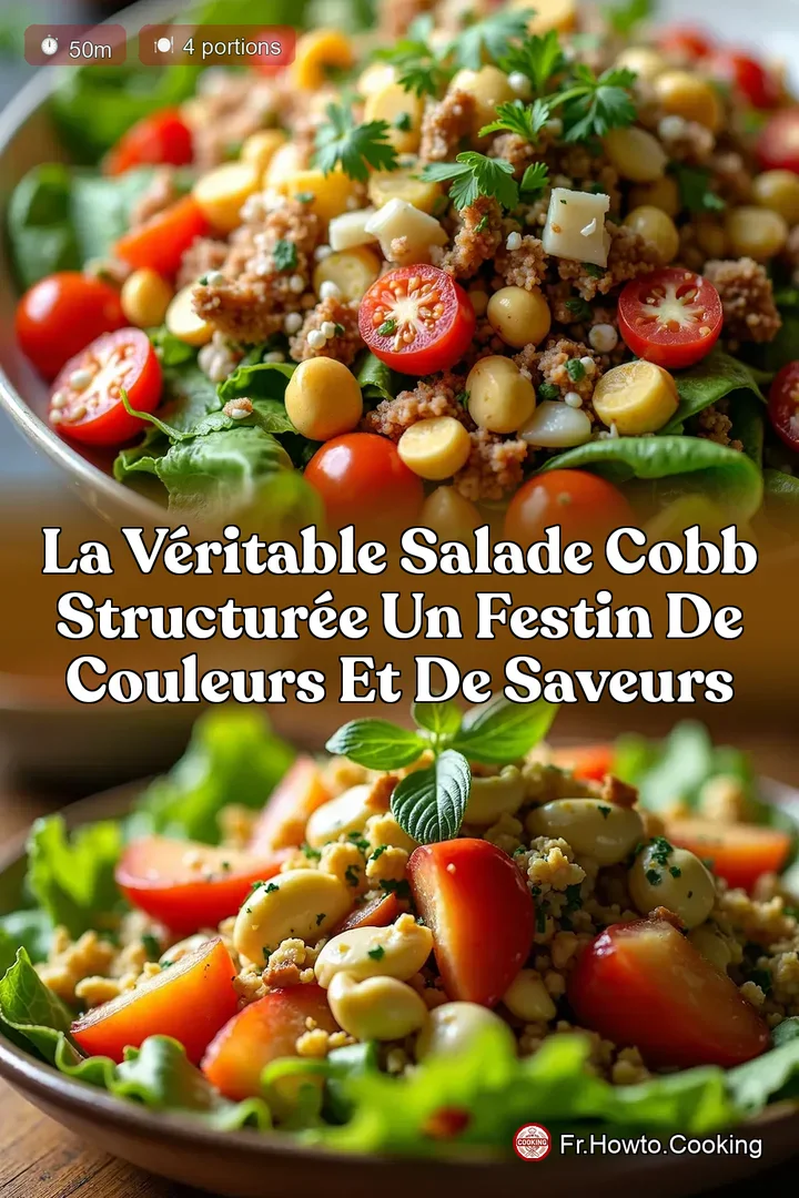 La Véritable Salade Cobb Structurée Un Festin de Couleurs et de Saveurs