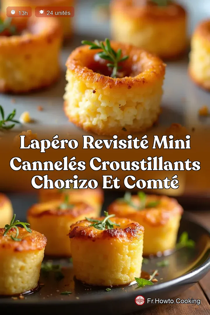 LApéro Revisité Mini Cannelés Croustillants Chorizo et Comté