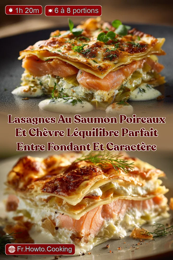 Lasagnes au Saumon Poireaux et Ch&egrave;vre L&eacute;quilibre parfait entre fondant et caract&egrave;re