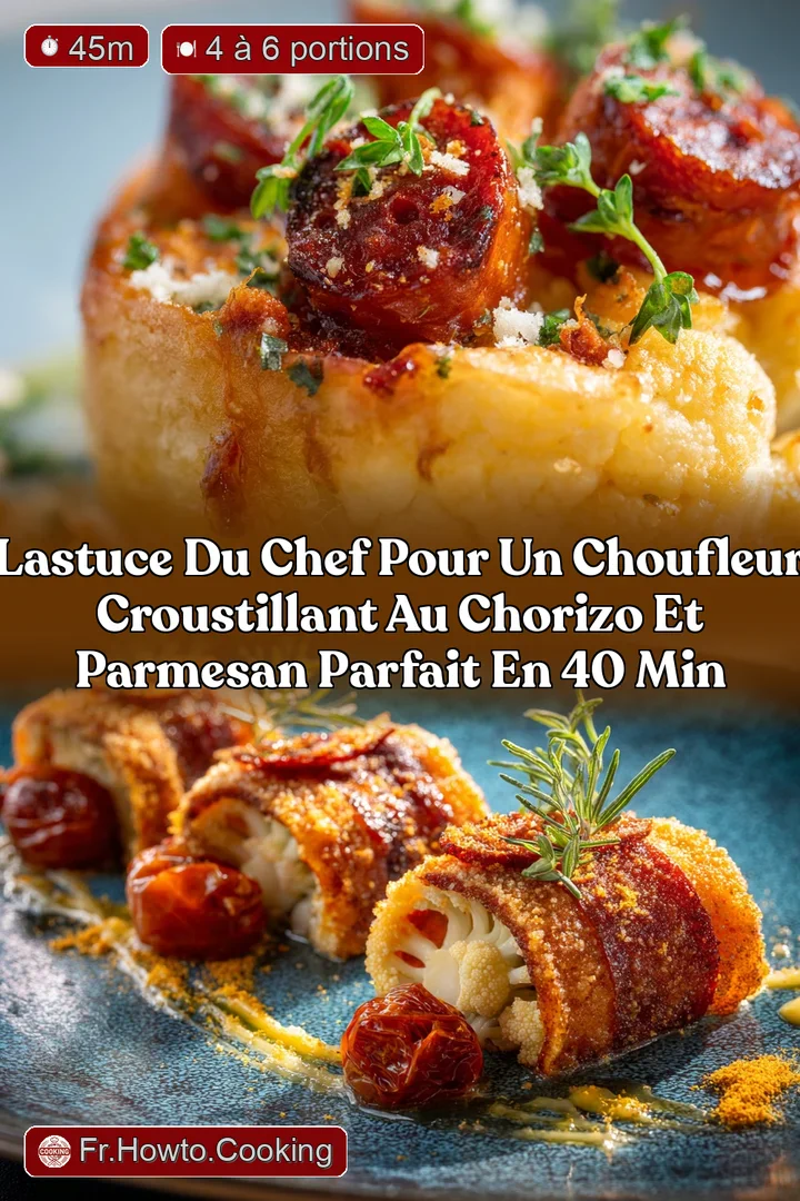 Lastuce du chef pour un Choufleur croustillant au chorizo et parmesan parfait en 40 min