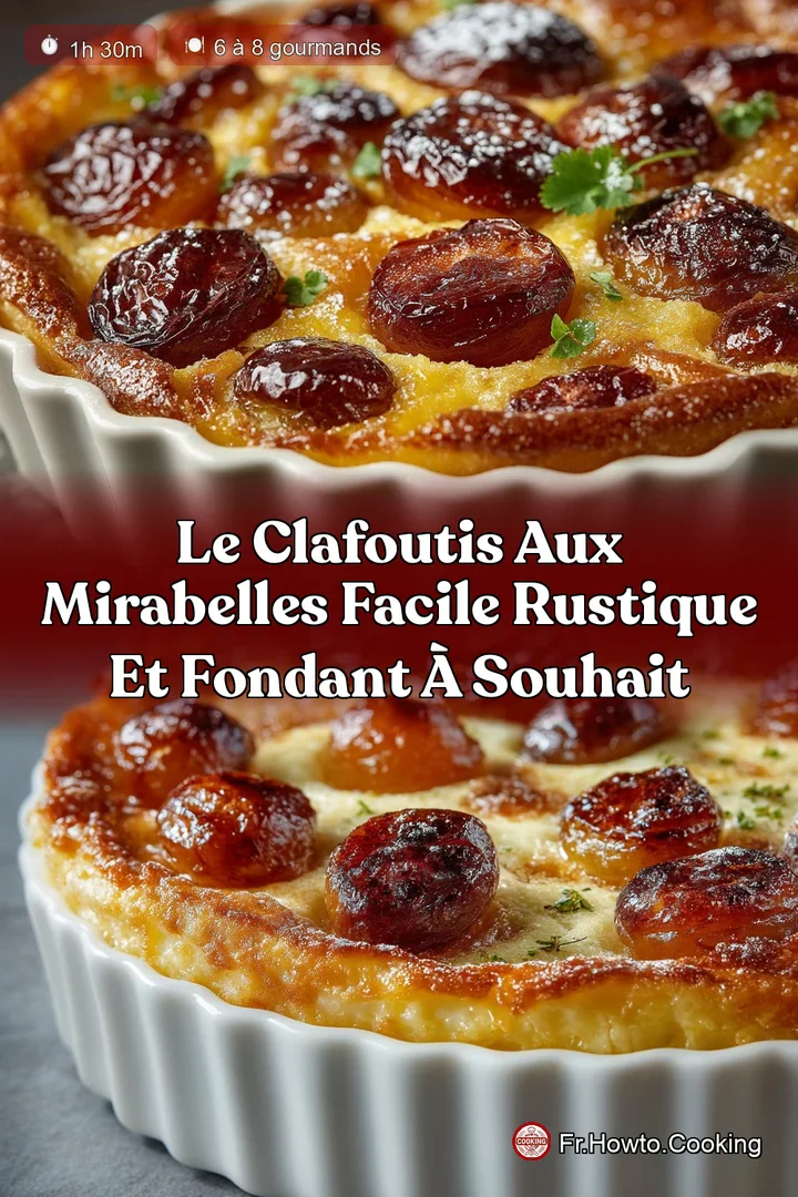 Le Clafoutis aux Mirabelles Facile Rustique et Fondant à Souhait